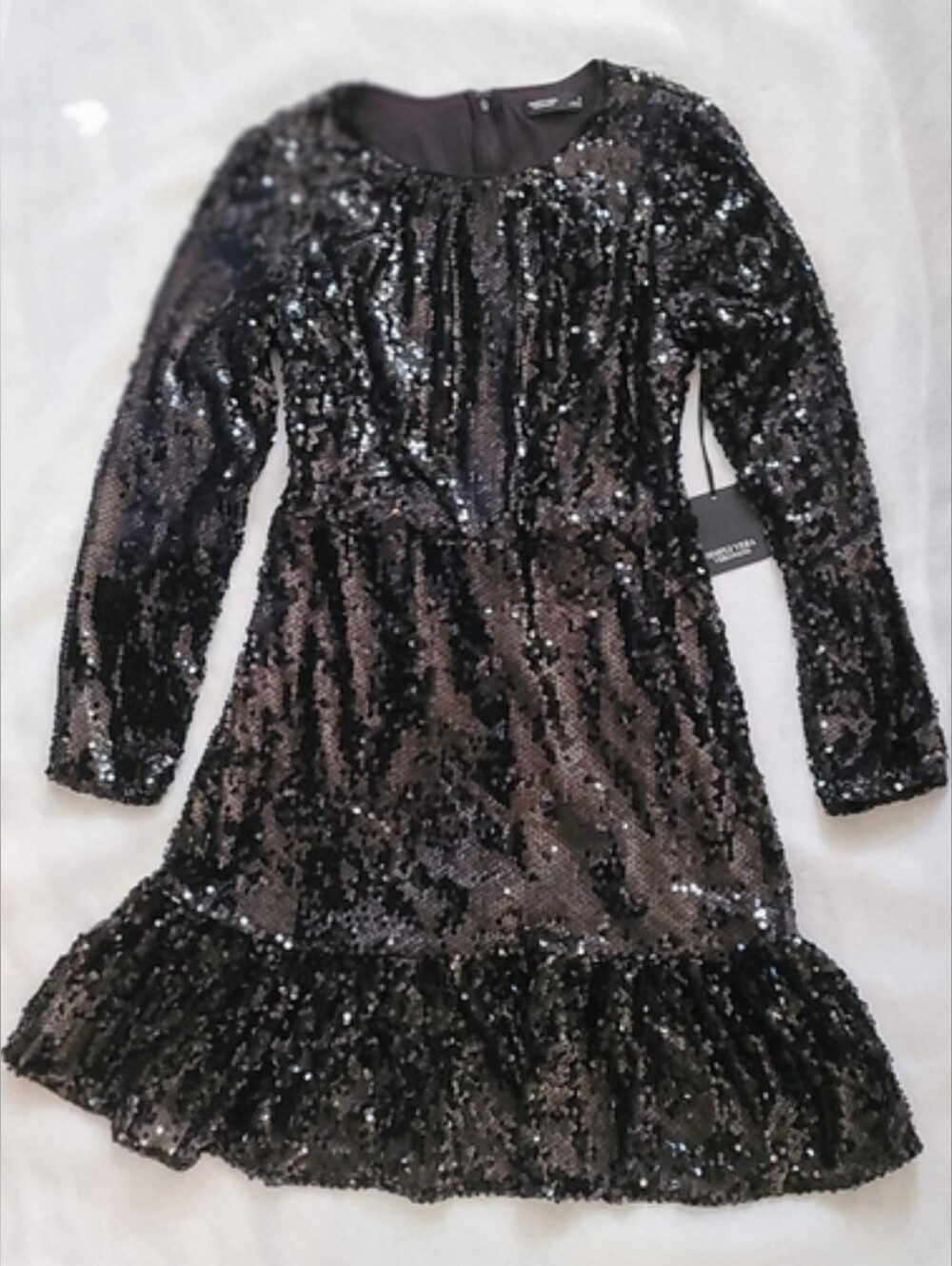 NWT! Fall Glam Sequin Barbiecore LBD Women's Party Dance Formal Minidress Small - Picture 3 of 17